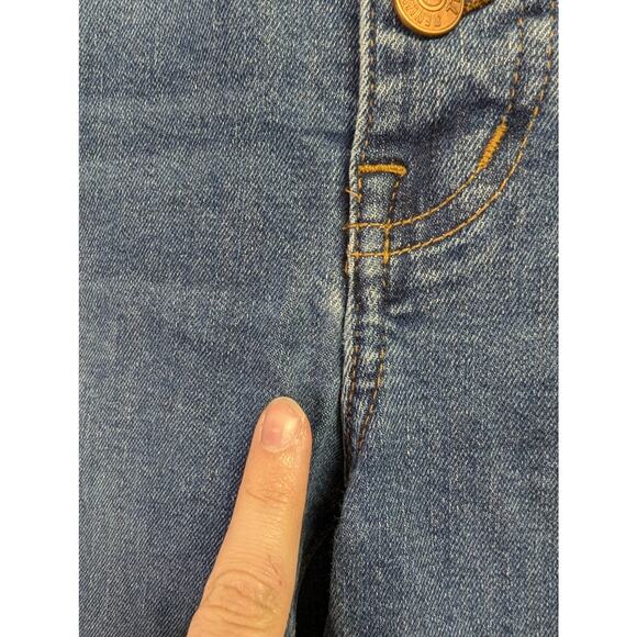 Madewell 10" High-Rise Skinny Jeans Button Fly Raw Hem Mackey Dark Wash 27 - Picture 6 of 11